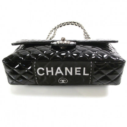 Chanel Patent Quilted Secret Label Medium Flap Black 4 of 12