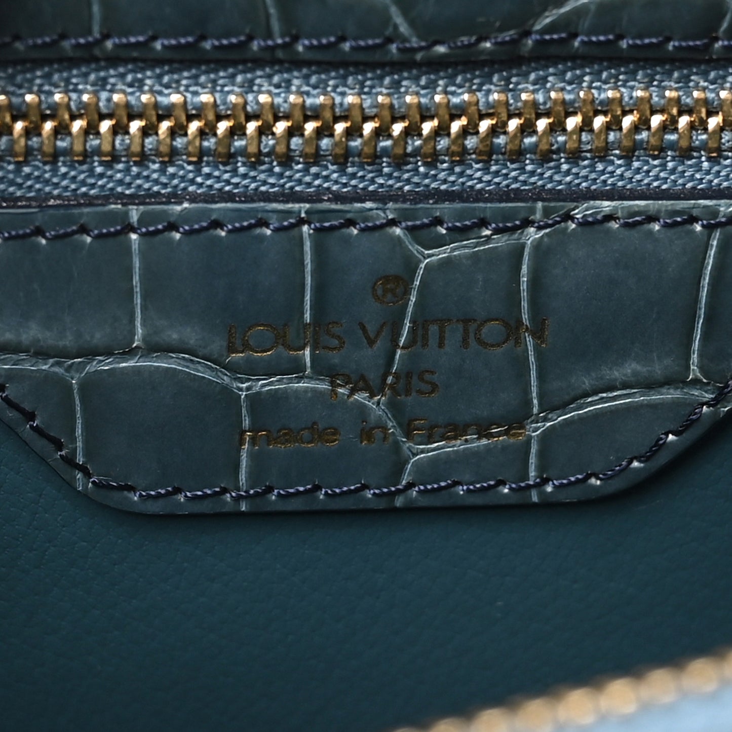Crocodile Lockit Clutch Blue