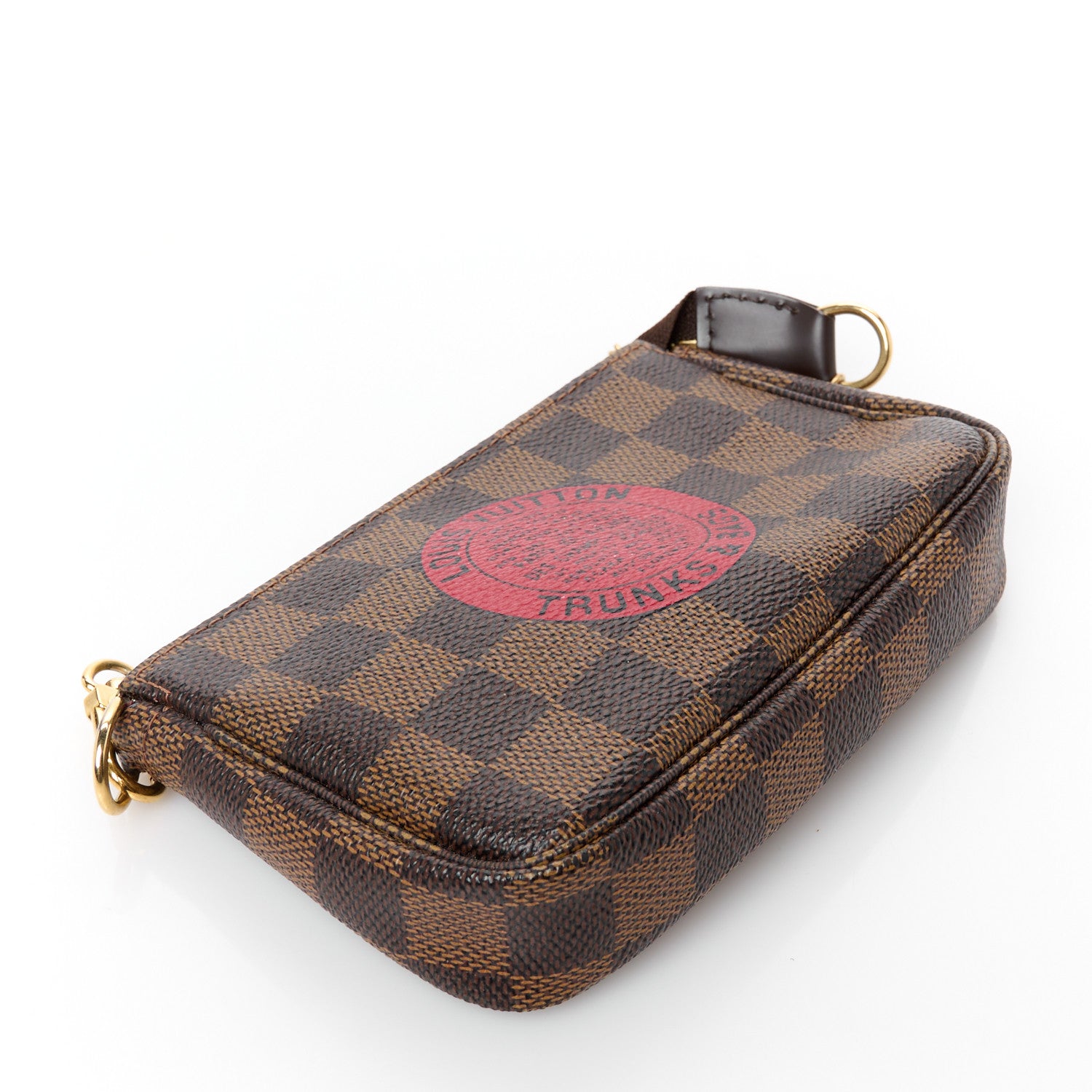 Louis Vuitton Damier Ebene Complice Trunks and Bags Mini Pochette Accessories Red 5 of 9