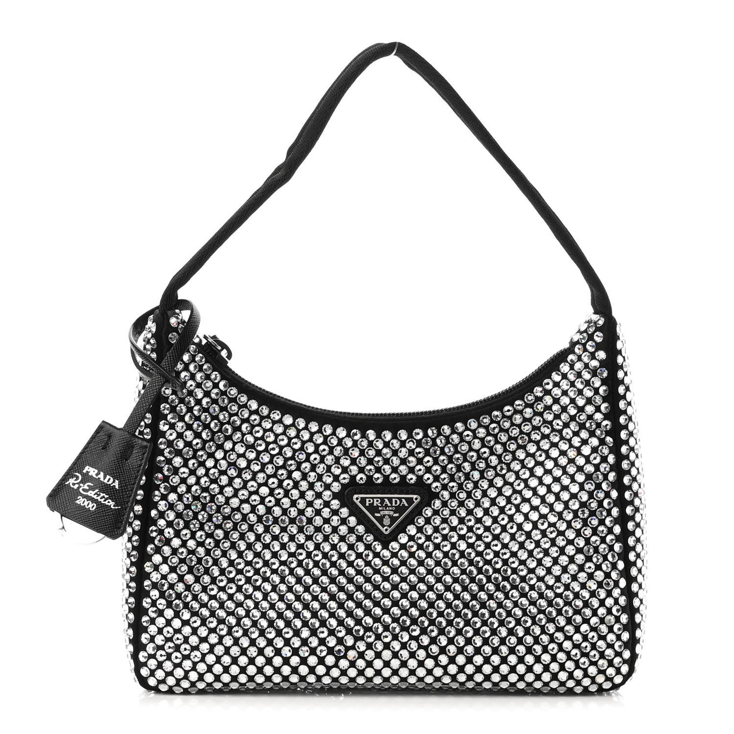 Satin Crystal Mini Re-Edition 2000 Bag Cristal