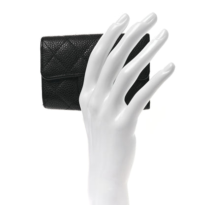 Chanel Caviar Quilted Classic 4 Key Holder Wallet Black 2 of 12