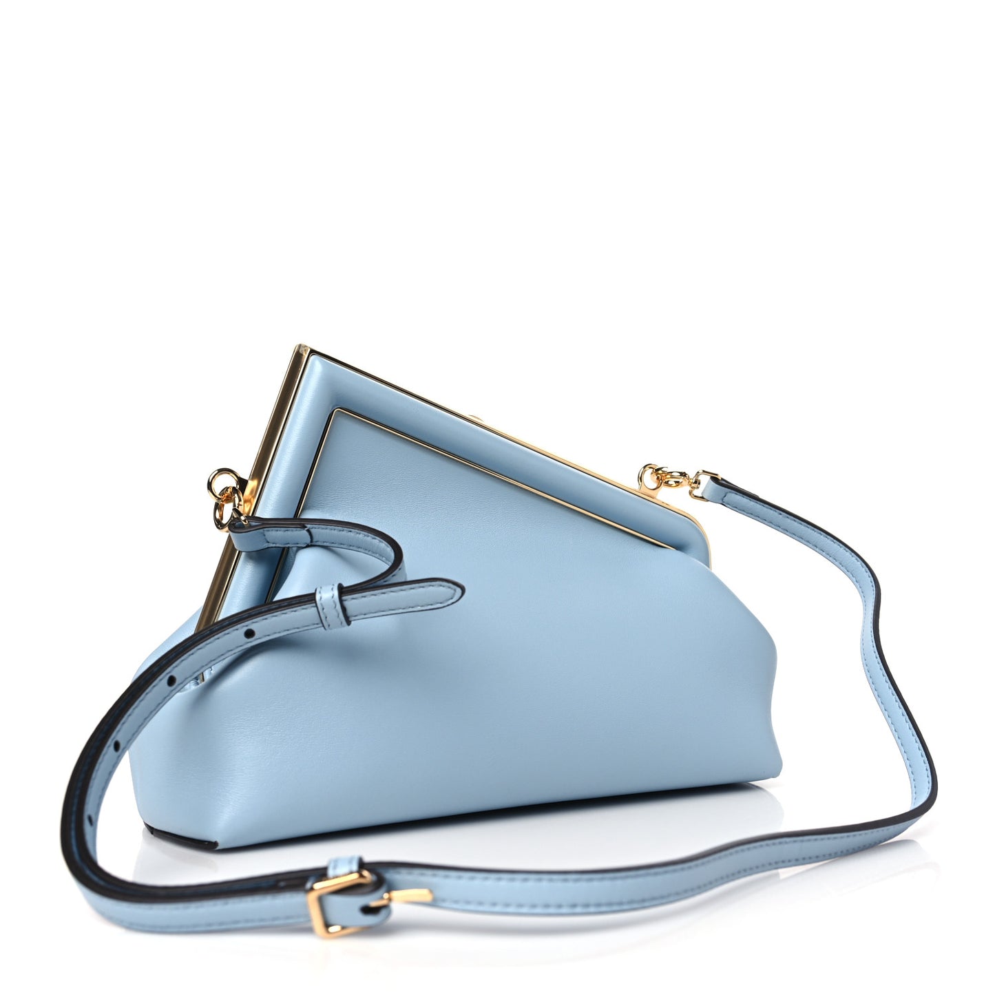 Shiny Nappa Small Fendi First Azzurro Baby