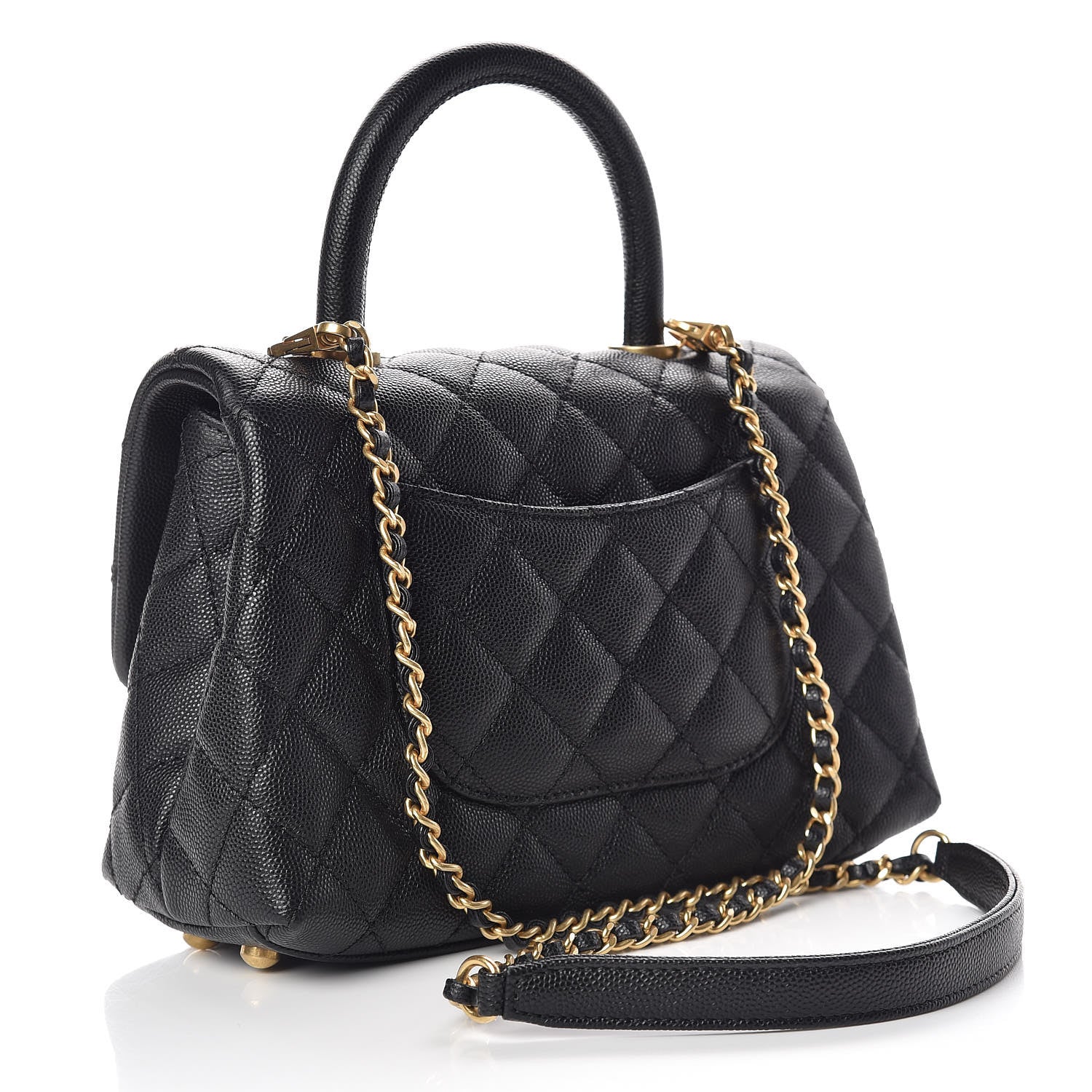 Chanel Caviar Quilted Mini Coco Handle Flap Black 3 of 10