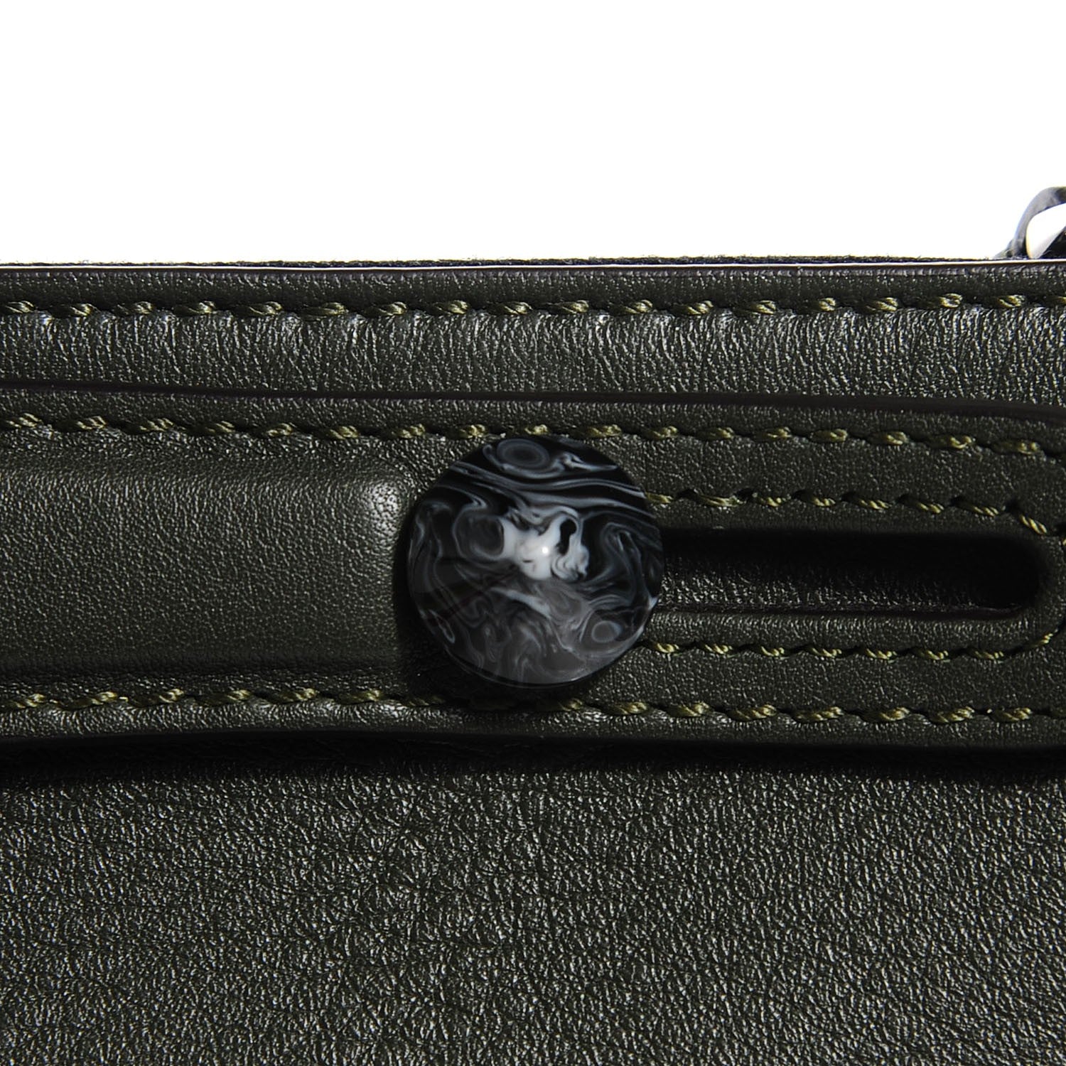 Fendi Vitello Dolce Croc Tail Large By The Way Boston Bag Verde Prato Black 5 of 10