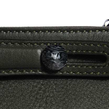 Fendi Vitello Dolce Croc Tail Large By The Way Boston Bag Verde Prato Black 5 of 10