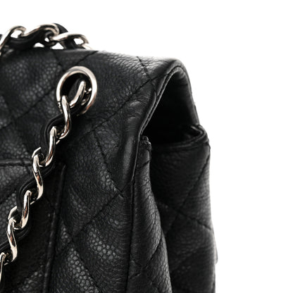 Chanel Washed Caviar Quilted Maxi Single Flap Black 13 of 13