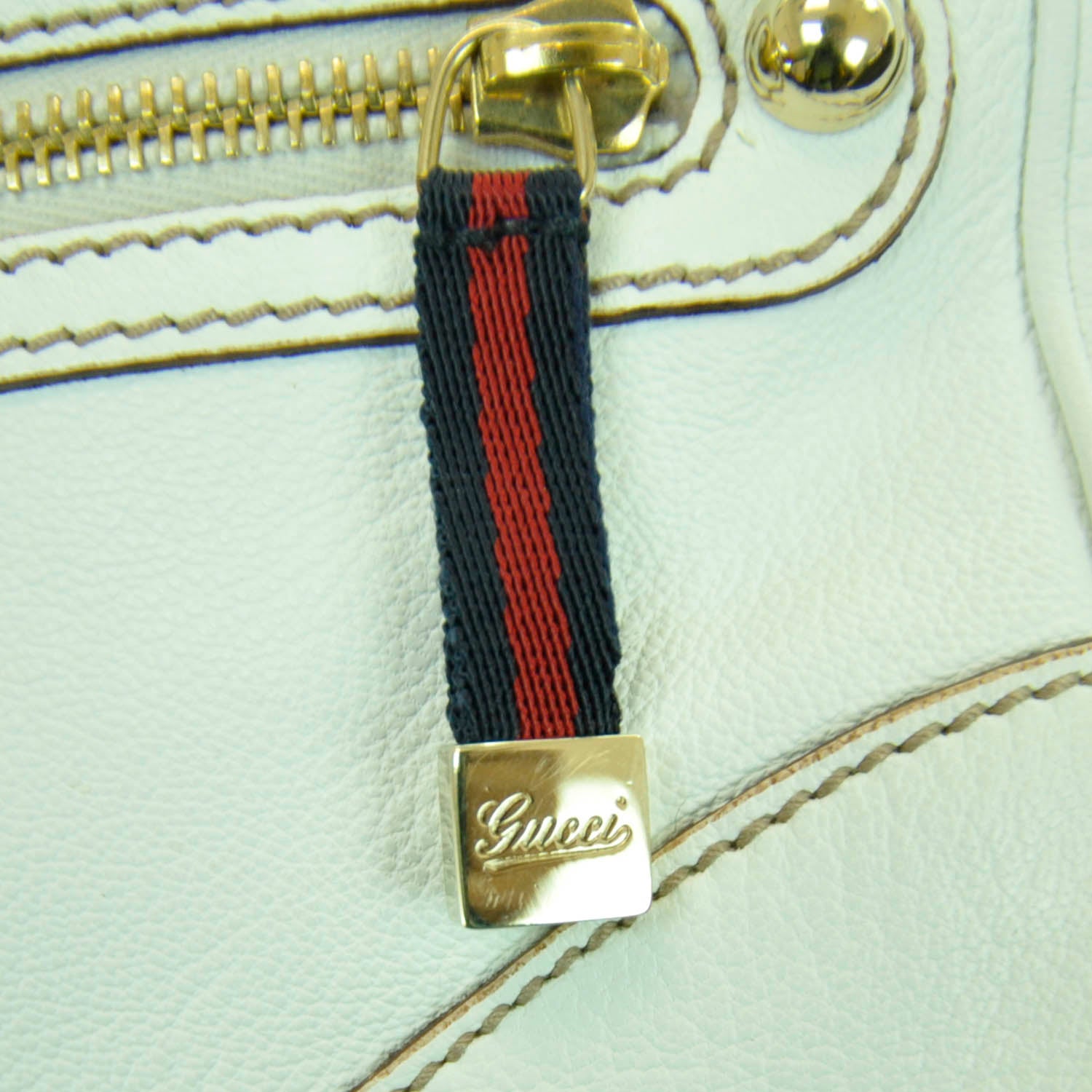 Gucci Leather Capri Large Bowler White 7 of 11