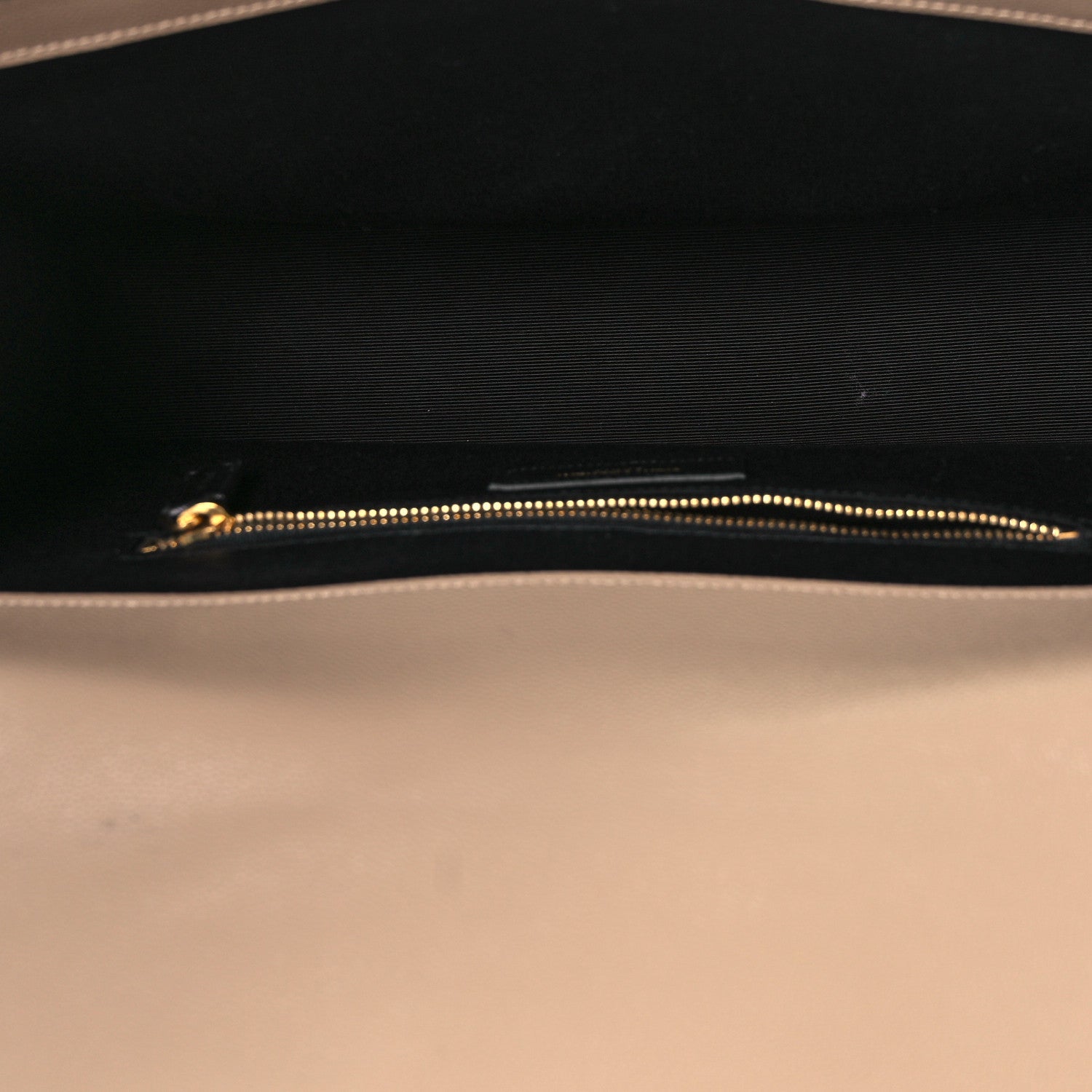 Saint Laurent Grain De Poudre Matelasse Chevron Large Monogram Satchel Dark Beige 12 of 21