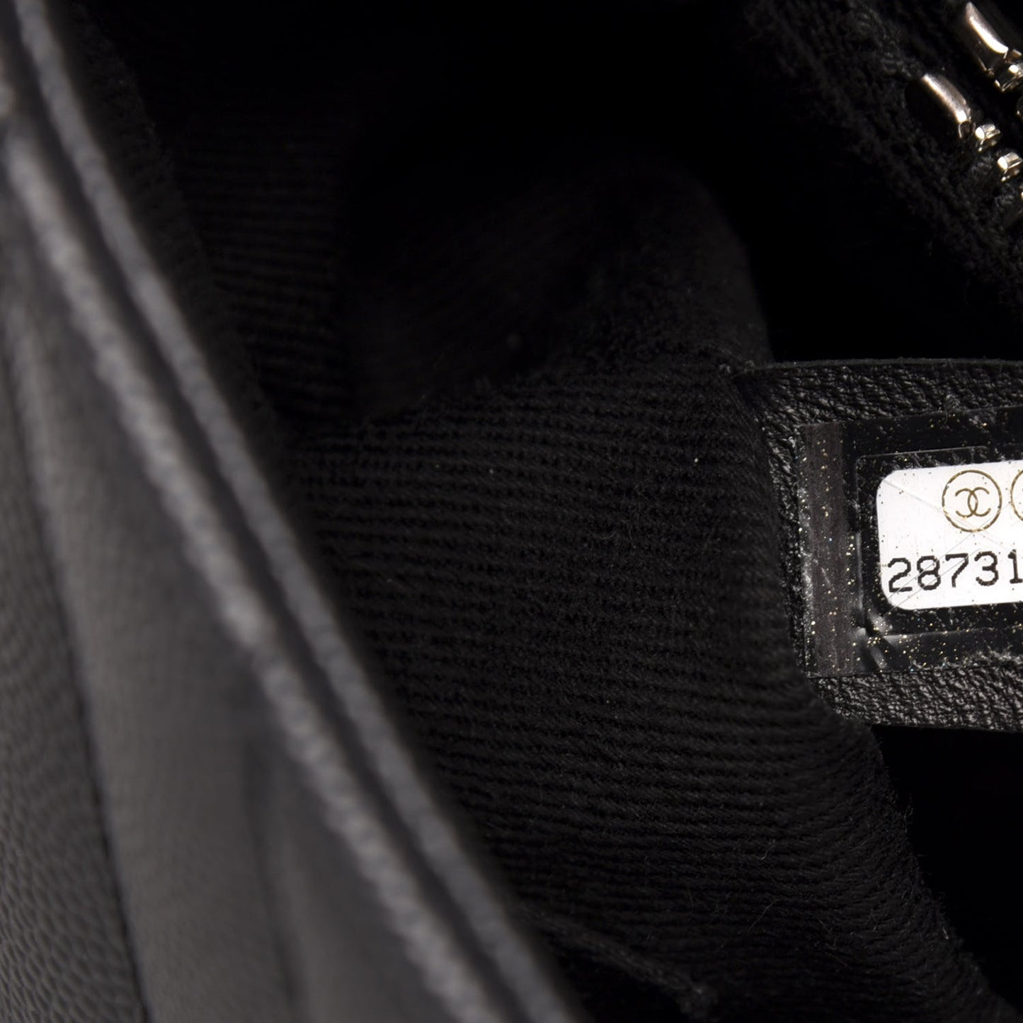 Caviar Chevron Quilted Small Coco Handle Flap Black