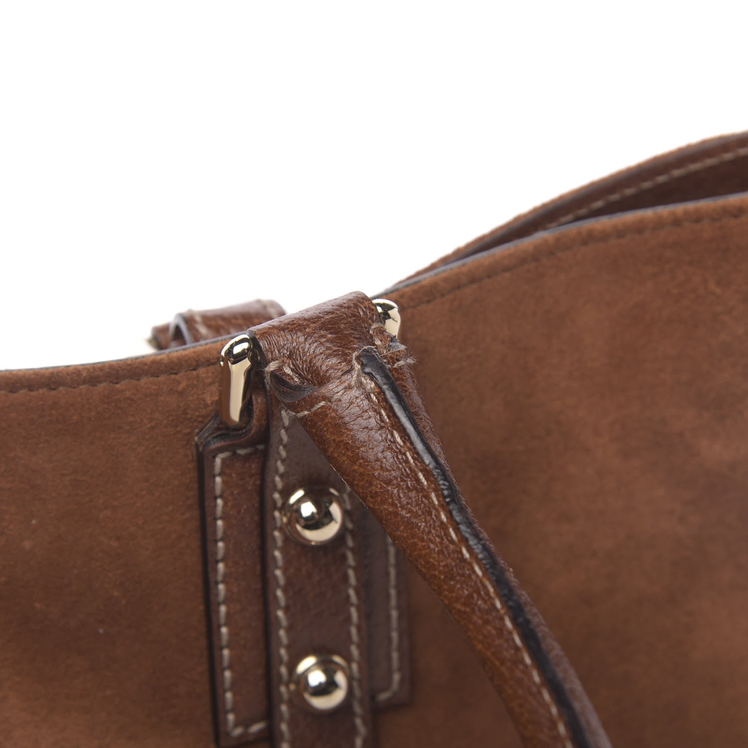 Gucci Suede Calfskin Medium Hasler Tote Brown 11 of 14