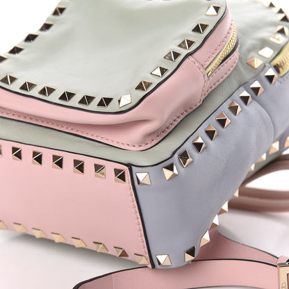Valentino Garavani Calfskin Watercolor Mini Rockstud Backpack Rose Green Yellow Sky 6 of 10