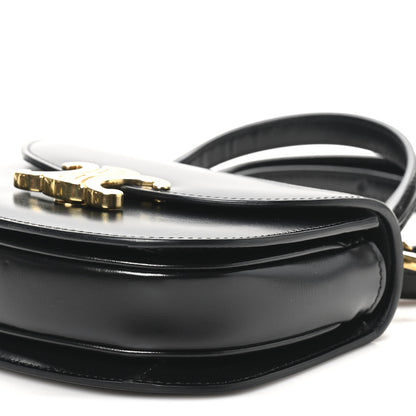 Celine Shiny Calfskin Triomphe Mini Besace Clea Black 9 of 9