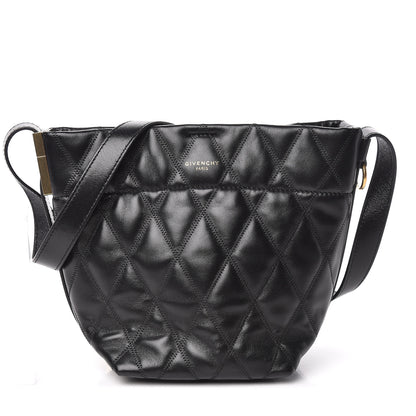 Givenchy Lambskin Quilted Mini GV Bucket Bag Black 1 of 11