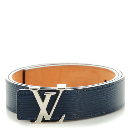 Louis Vuitton Epi LV Initiales Belt 85 34 Indigo 1 of 7
