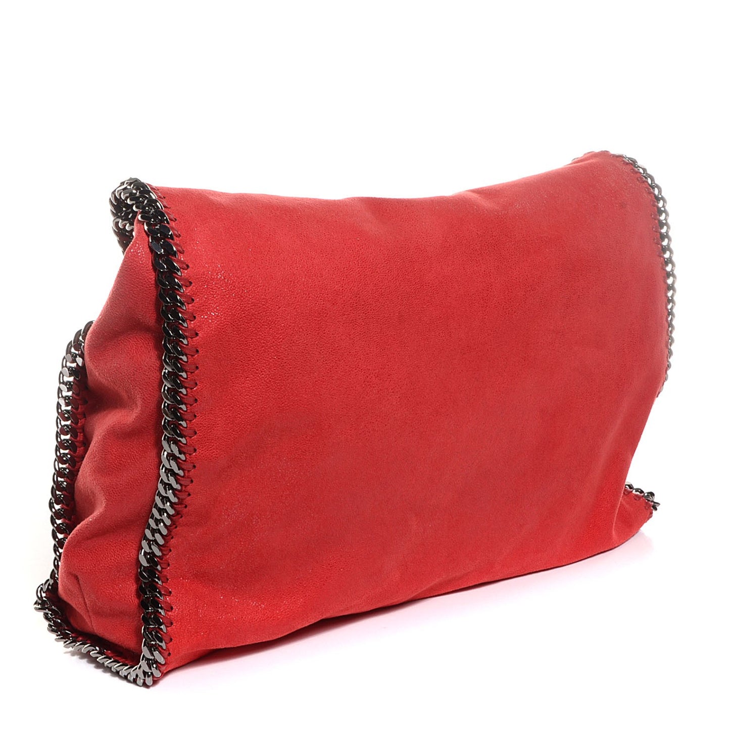 Faux Leather Shaggy Deer Falabella Small Tote Cherry