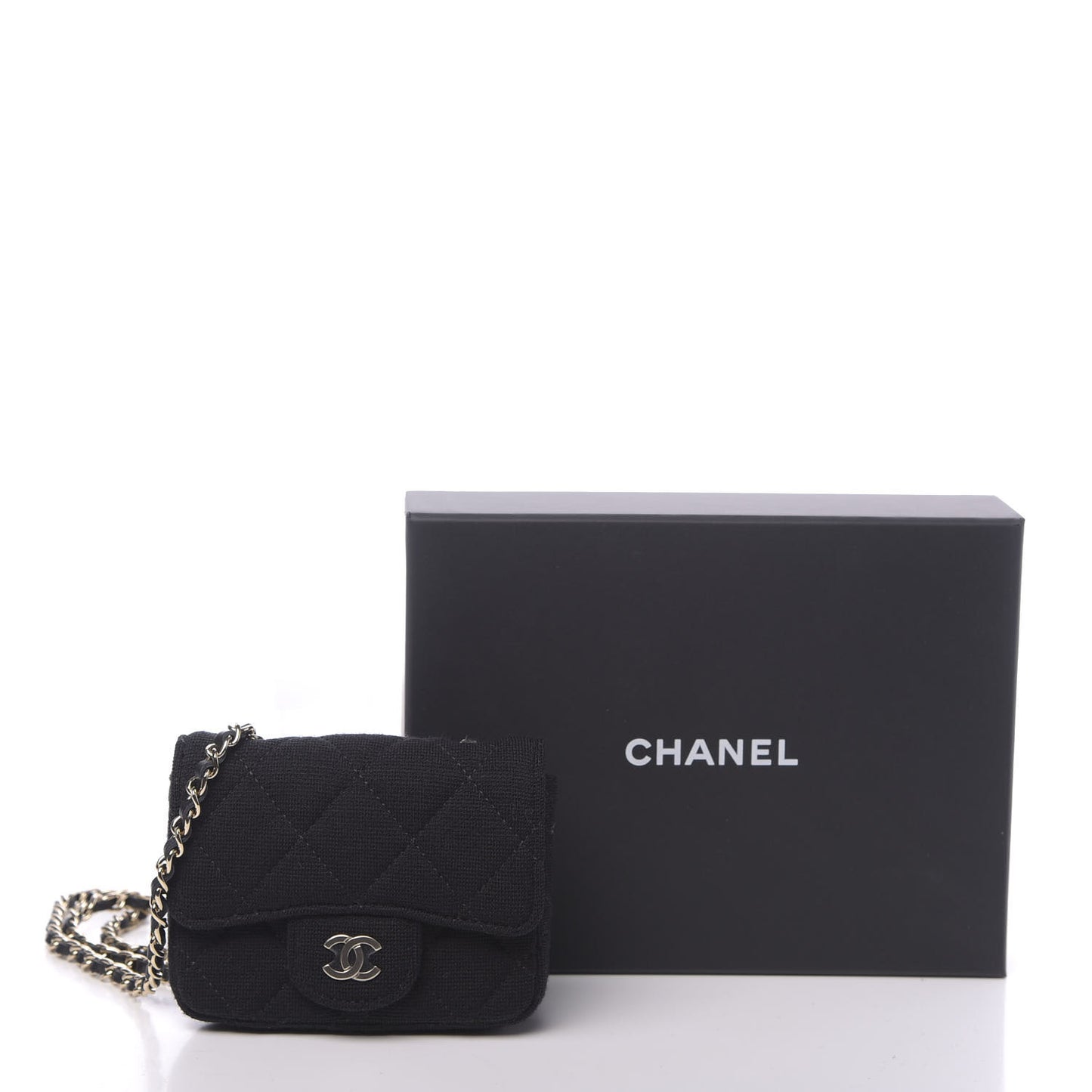 Jersey Quilted Belt Bag Black