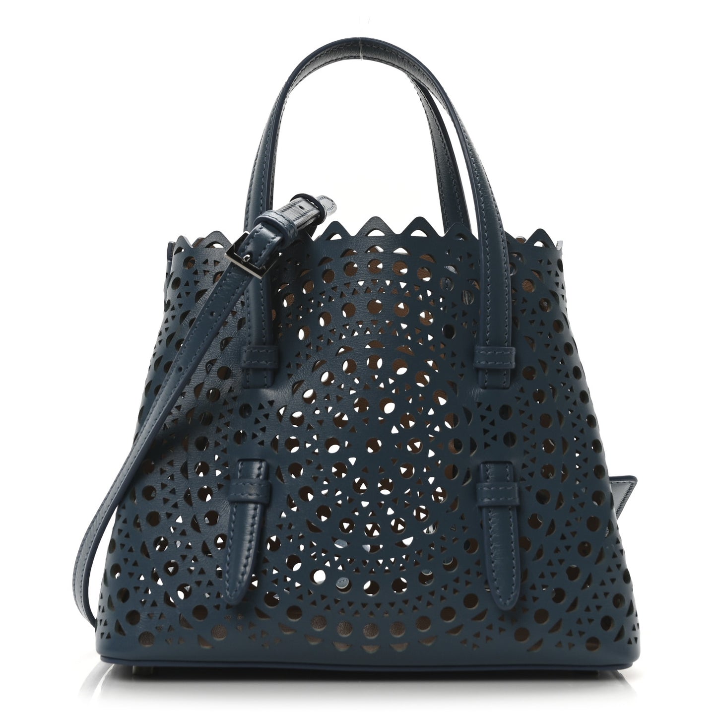 Lux Calfskin Vienne Wave Mina 20 Bag Bleu Ardois