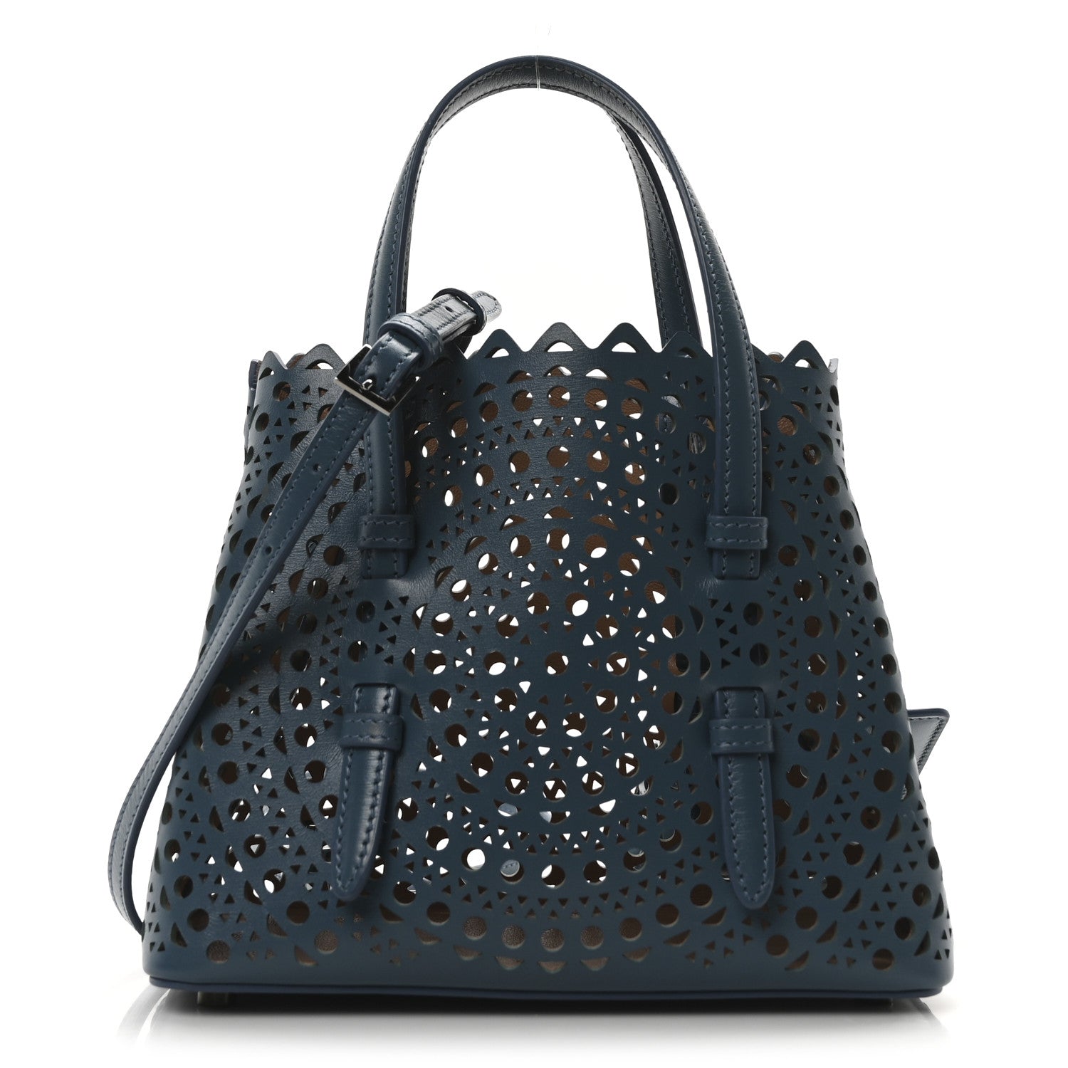 Alaia Lux Calfskin Vienne Wave Mina 20 Bag Bleu Ardois 1 of 10