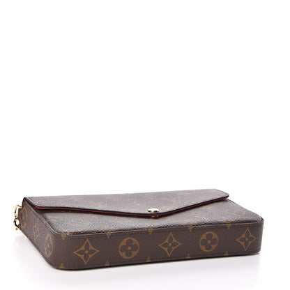 Louis Vuitton Monogram Pochette Felicie Chain Wallet Fuchsia 4 of 10