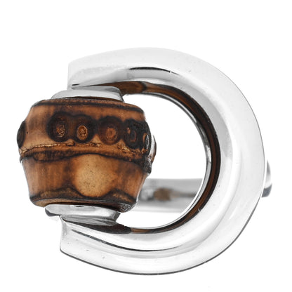 Gucci Sterling Silver Bamboo Horsebit Ring 54 7 1 of 4
