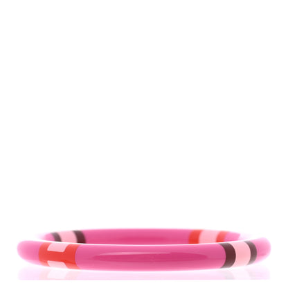 Hermes Lacquered Wood H Equipe PM Bangle Bracelet T2 Amazon Pop Rouge 1 of 5