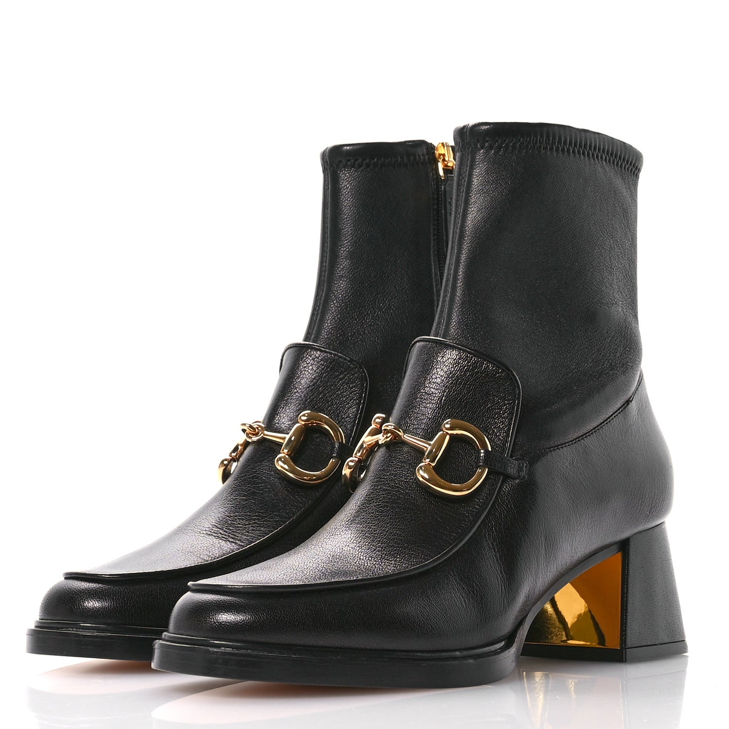 Quentin Nappa Stretch Granada Kid Horsebit 55mm Ankle Boots 38 Black