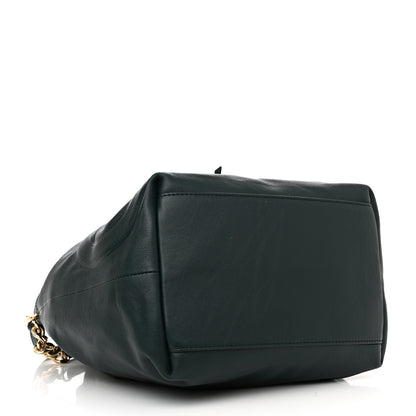 Jimmy Choo Calfskin Juno Bucket Bag Forest Green 4 of 9