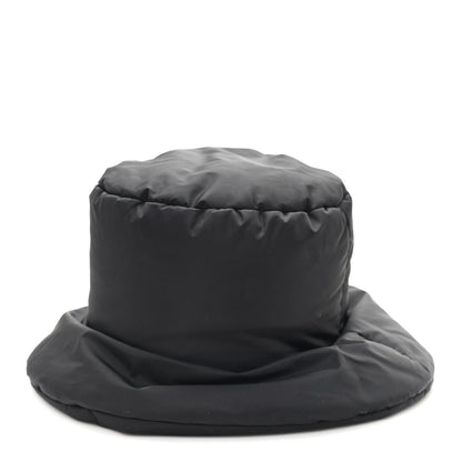 Prada Re-Nylon Metal Triangle Logo Padded Bucket Hat M Black 6 of 10