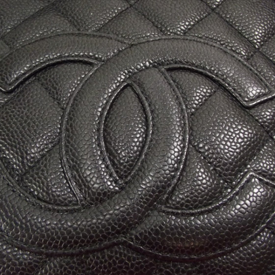 Caviar Petit Shopping Tote PST Black