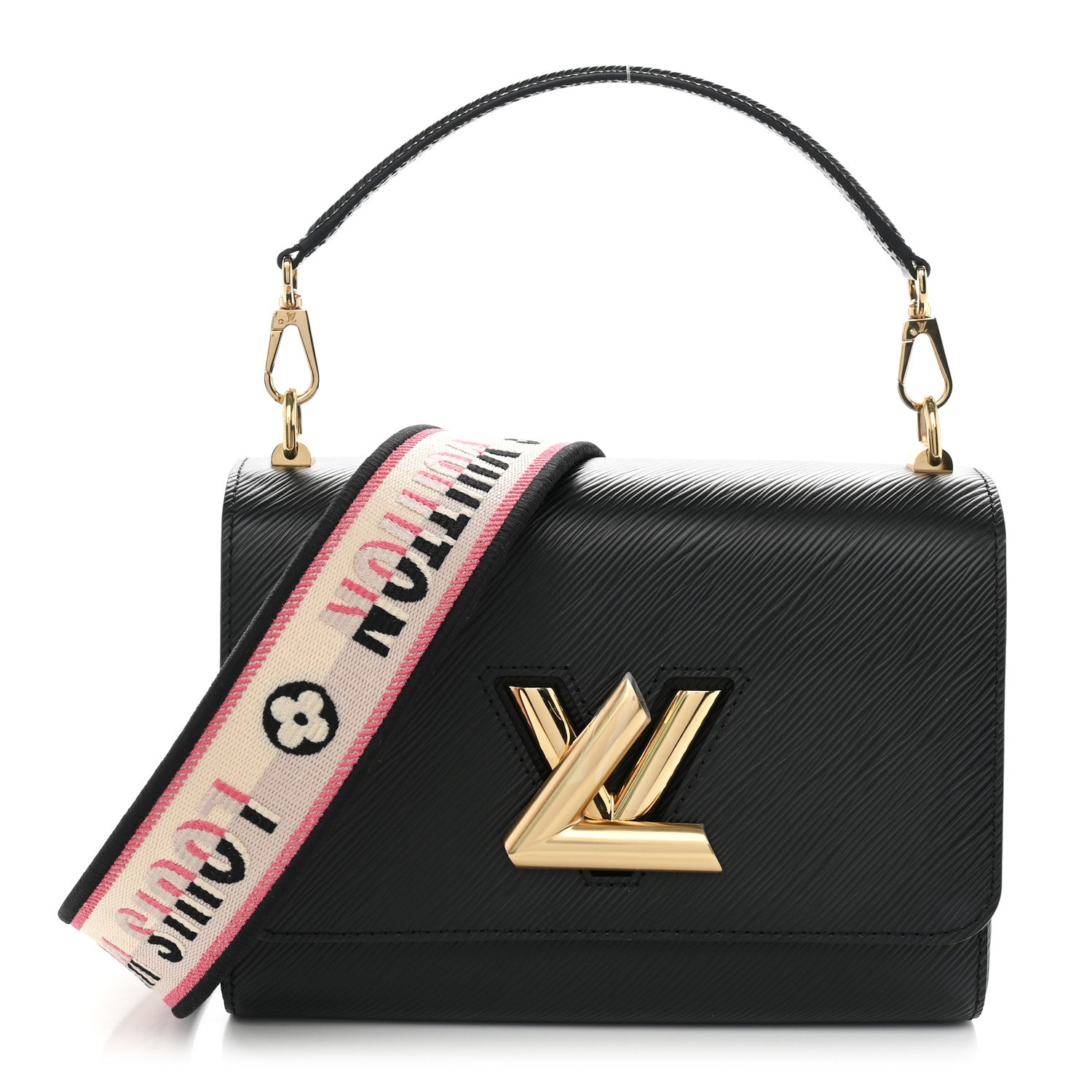 Louis Vuitton Epi Twist Top Handle Shoulder Bag MM Black 1 of 11