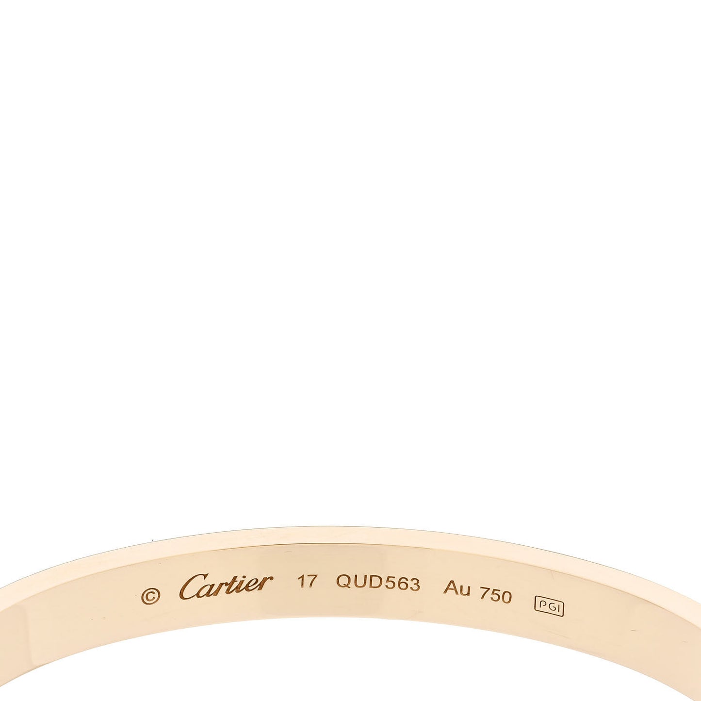 18K Yellow Gold LOVE Bracelet 17