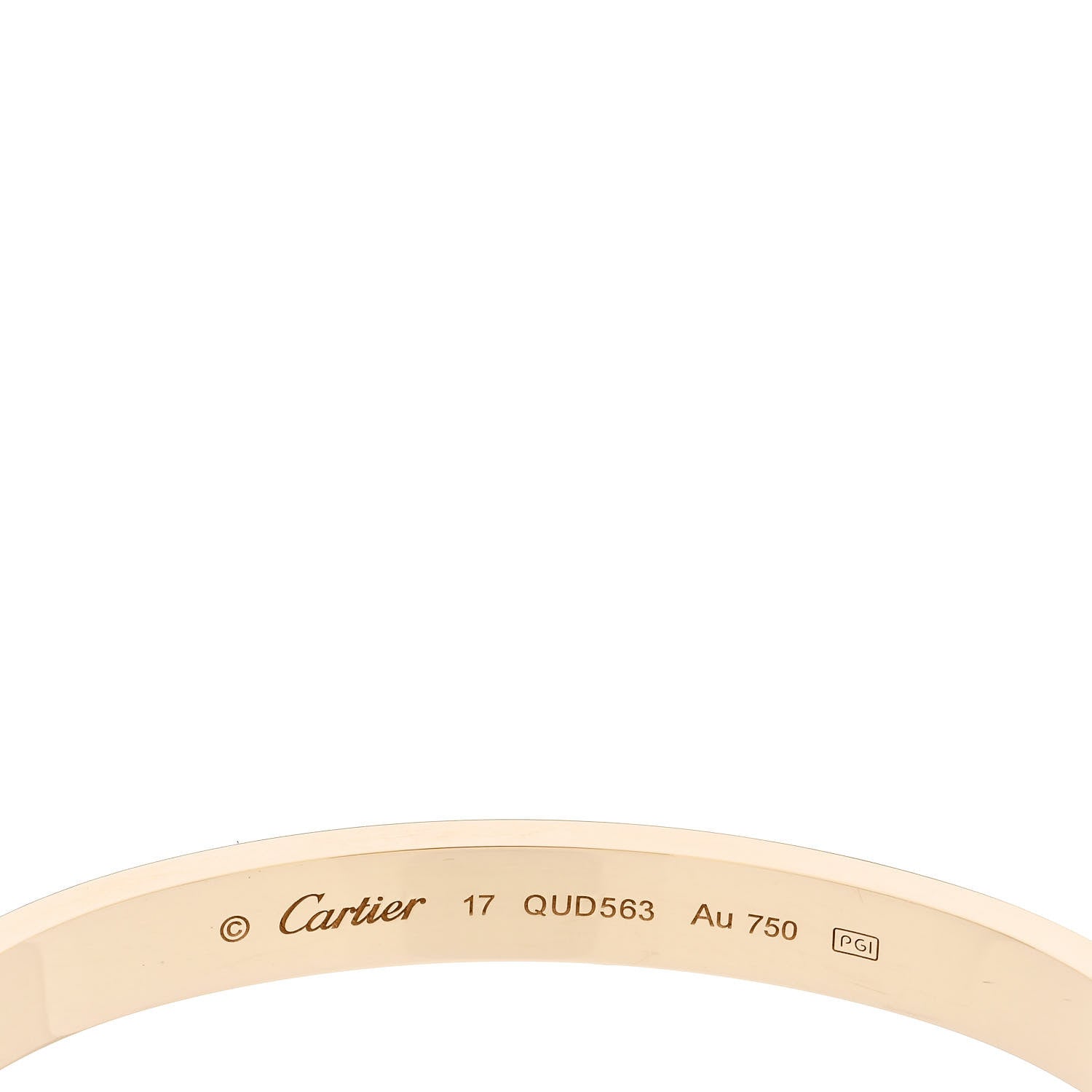 Cartier 18K Yellow Gold LOVE Bracelet 17 3 of 6
