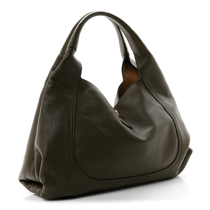 Gucci Grained Calfskin Softbit Maxi Shoulder Bag Forest Green 4 of 11