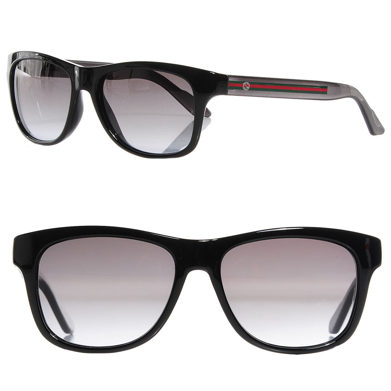 Gucci Bio-Based Frame Rectangle Web Sunglasses 3709/S Black 1 of 5