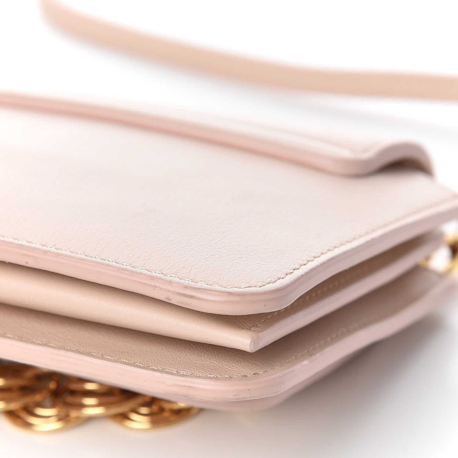 Chloe Smooth Calfskin Drew Bijou Clutch Cement Pink 12 of 13