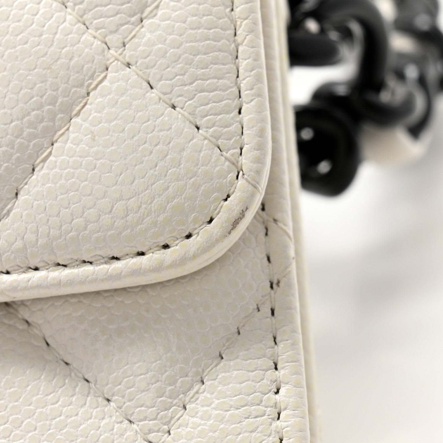 Chanel Caviar Quilted My Everything Belt Flap Card Holder White 11 of 11