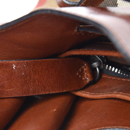 Burberry Bridle Calfskin House Check Kenton Hobo Brown 12 of 27
