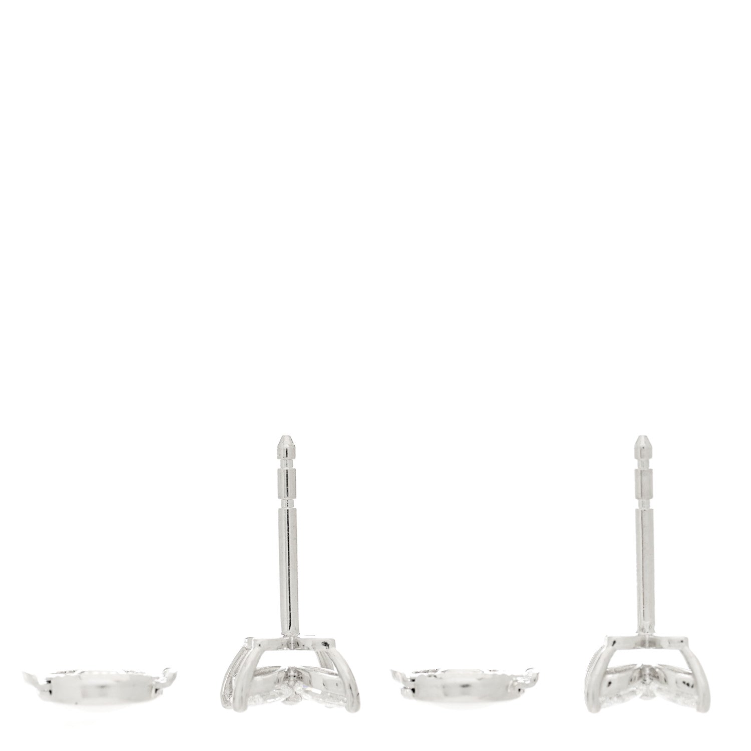 Tiffany Platinum Diamond .64ct Small Victoria Earrings 3 of 6