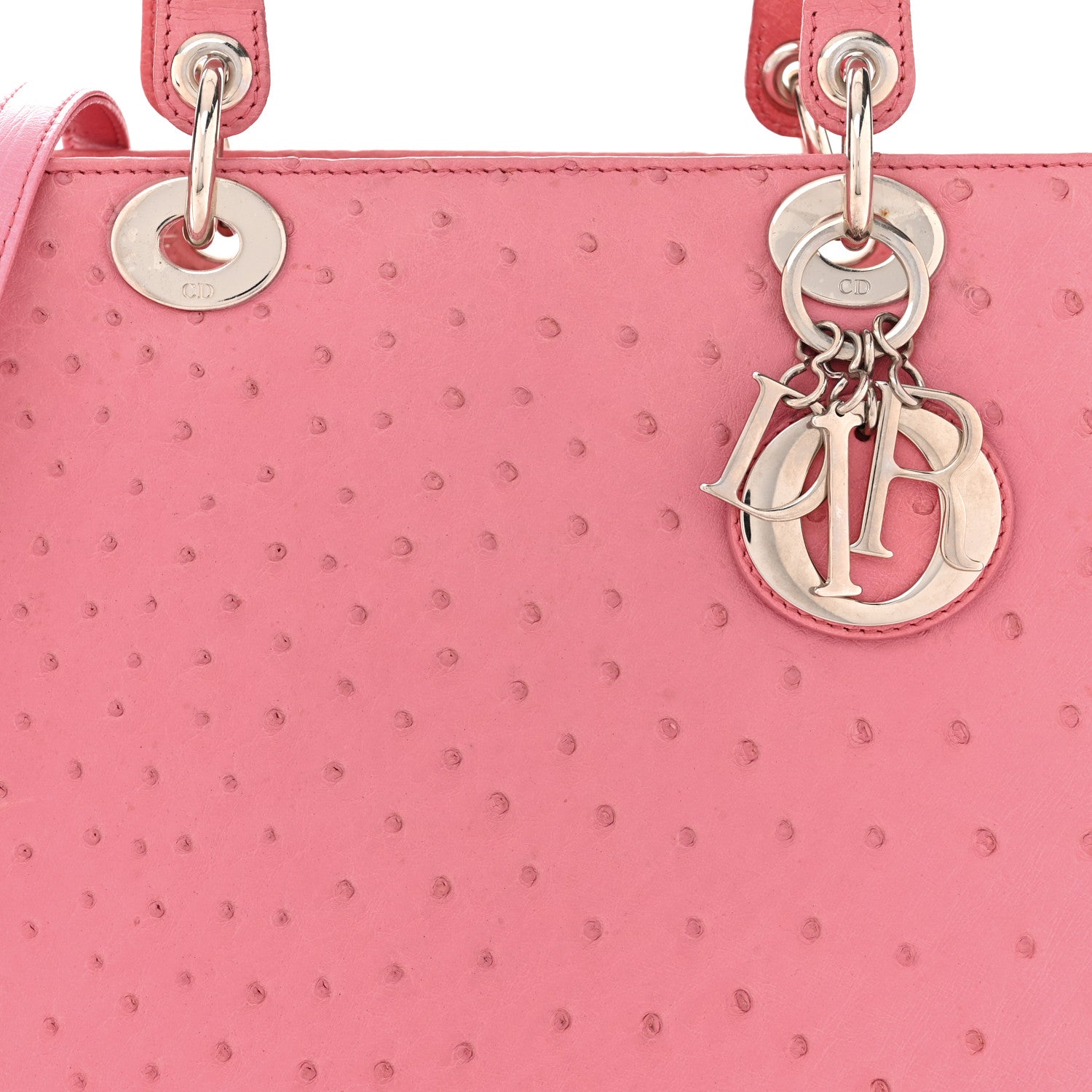 Christian Dior Ostrich Large Lady Dior Pink 8 of 14