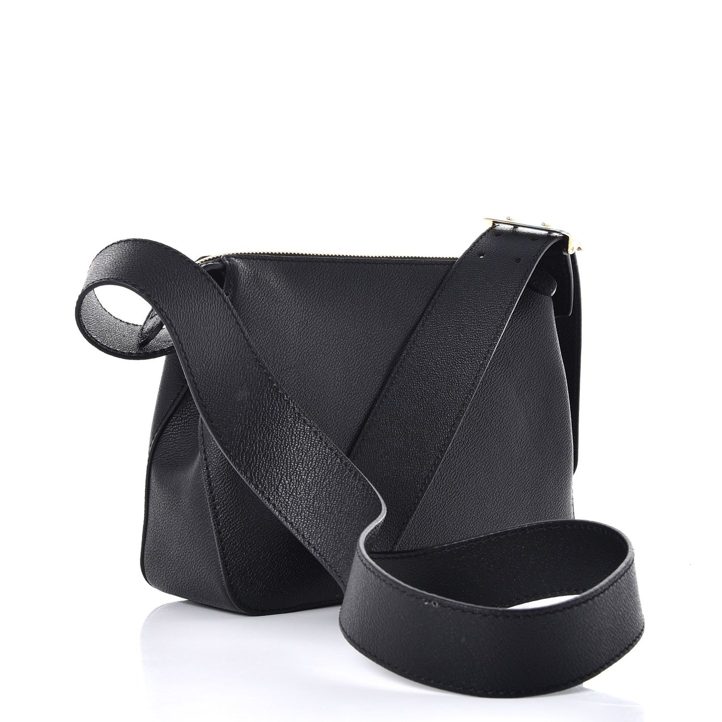 Soft Grain Calfskin House Check Small Helmsley Crossbody Black