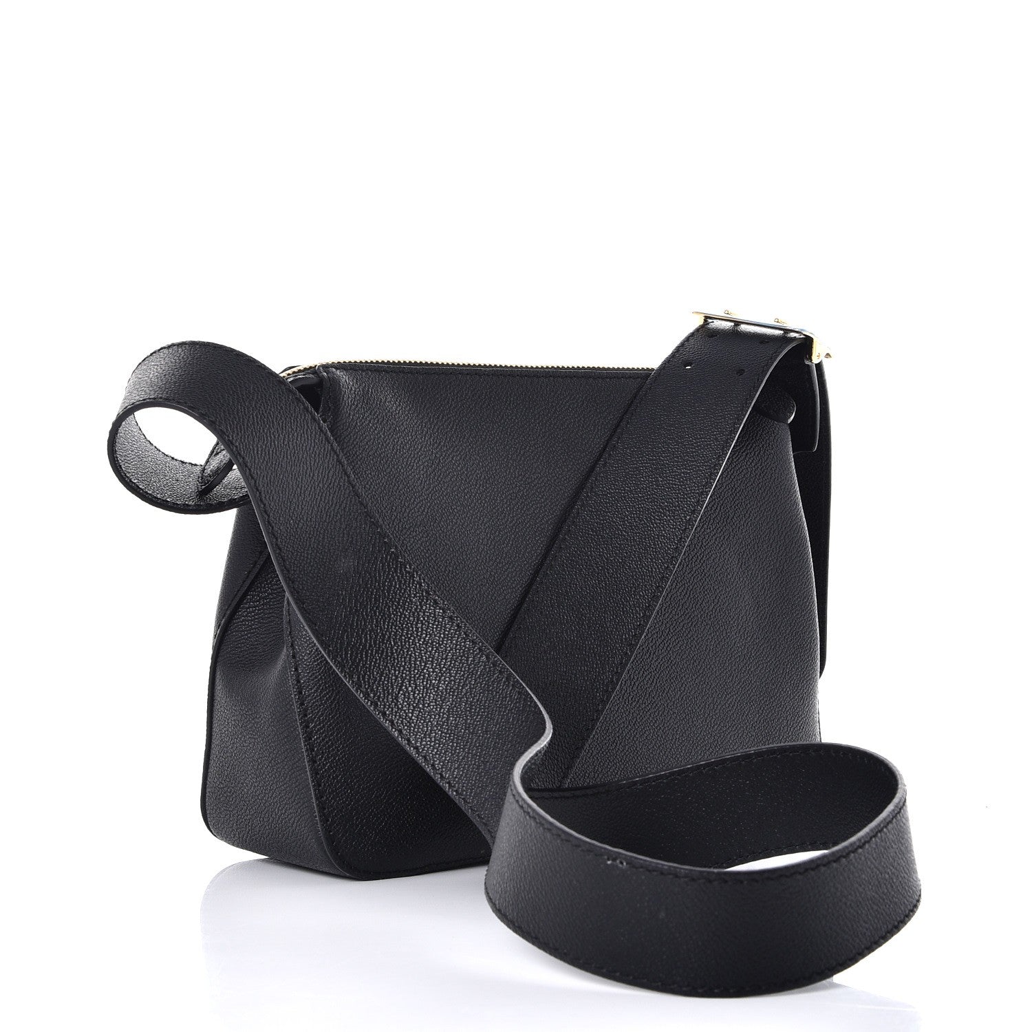 Burberry Soft Grain Calfskin House Check Small Helmsley Crossbody Black 3 of 8