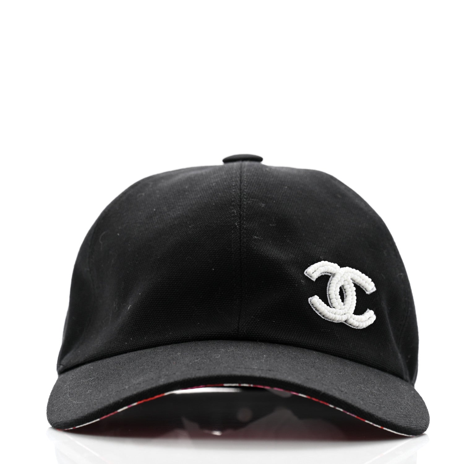 Chanel Cotton Beaded CC Cap Hat Black 3 of 9