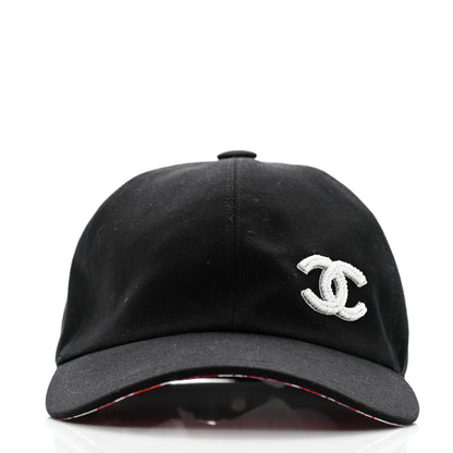 Chanel Cotton Beaded CC Cap Hat Black 3 of 9