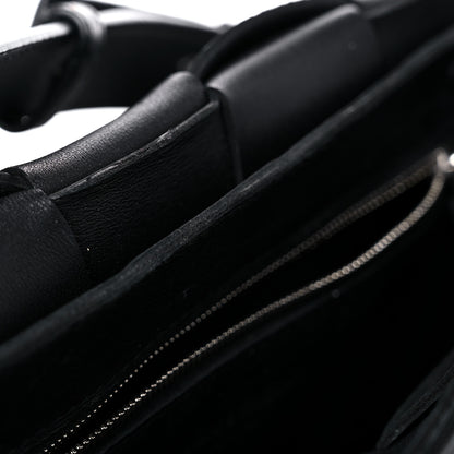 Bottega Veneta Lambskin Maxi Intrecciato Cassette Crossbody Bag Black 7 of 14