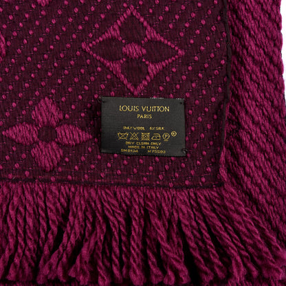 Louis Vuitton Wool Silk Logomania Scarf Cherry 3 of 4
