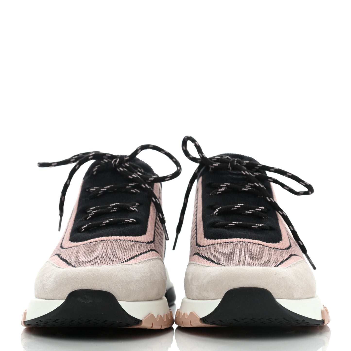 Knit Goatskin Womens Addict Sneakers 37.5 Black Multicolor