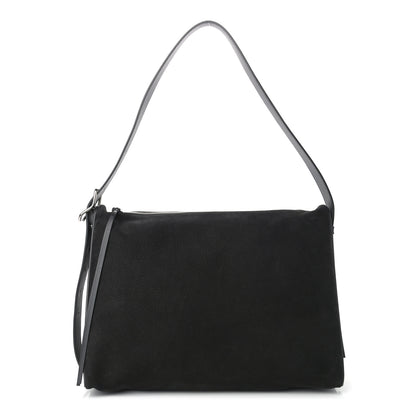 Loewe Nubuck Calfskin Berlingo Shoulder Bag Black 1 of 14