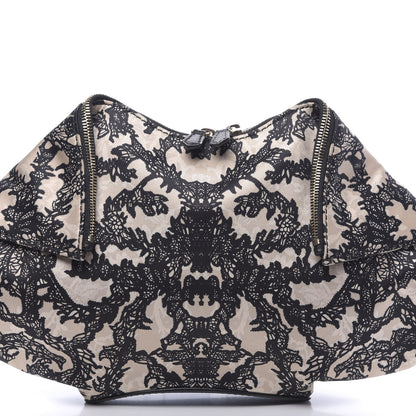 Alexander McQueen Silk De Manta Lace Print Clutch 8 of 10