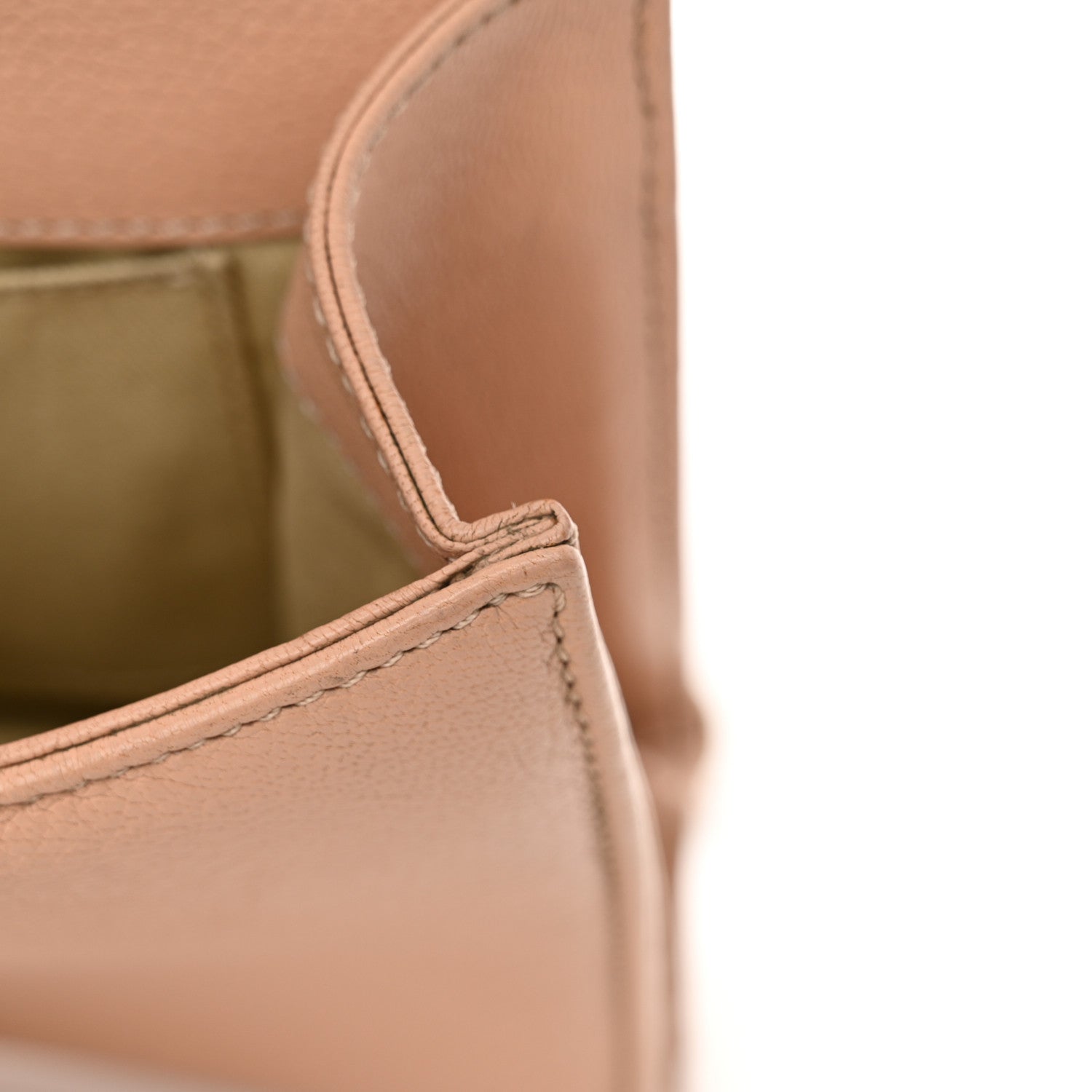 Chanel Goatskin Quilted Large Rita Top Handle Flap Beige 14 of 20