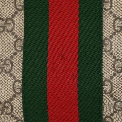 Gucci GG Supreme Monogram Textured Dollar Calfskin Web Small Ophidia Half Moon Hobo Beige Ebony New Acero 11 of 13